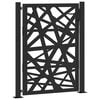 vidaXL Poort met lichtontwerp 100x125 cm staal zwart