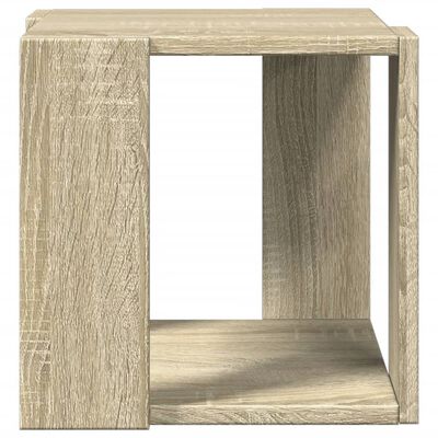 vidaXL Salontafel 32x32x30 cm bewerkt hout sonoma eikenkleurig