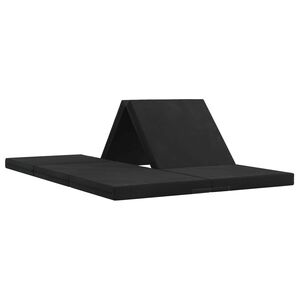 vidaXL Vouwbare Bankbed 140 x 67 x 15 cm Zwart