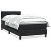 vidaXL Boxspring met matras fluweel zwart 90x220 cm