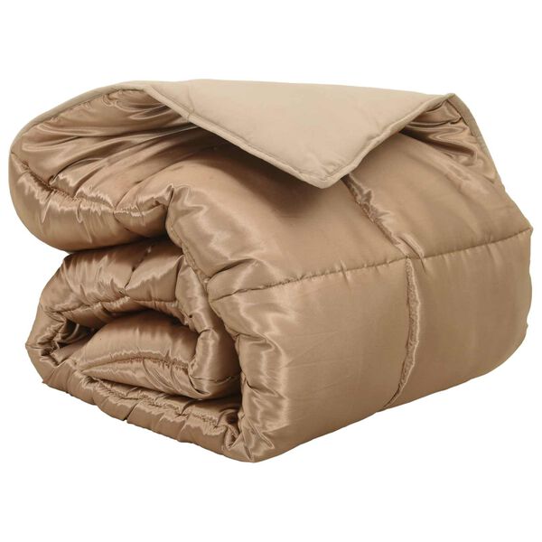 vidaXL Winter Dekbed Goud 155 x 220 cm Satijn en Microfiber