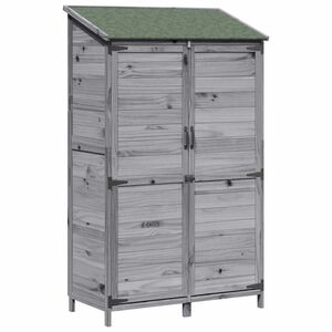 vidaXL Tuinschuur Grijs 106,5 x 56 x 176 cm Bewerkt hout