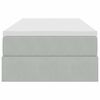 vidaXL Opbergbed met matras met matras Lichtgrijs 90 x 200 cm Fluweel
