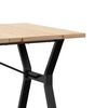 vidaXL Eettafel Y-frame 160x80x75,5 cm massief grenenhout en staal