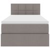 vidaXL Opbergbed met LED met matras met LED Taupe 100 x 200 cm Stof