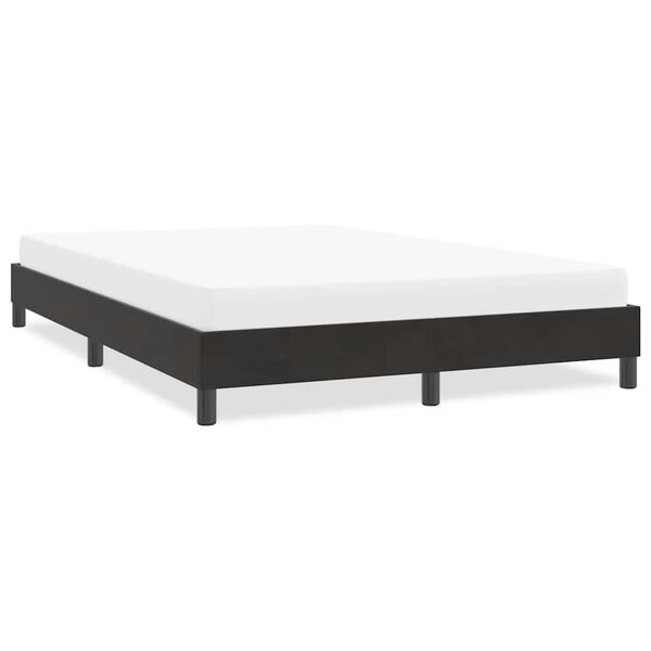 vidaXL Bedframe zonder matras 160x210 cm fluweel zwart
