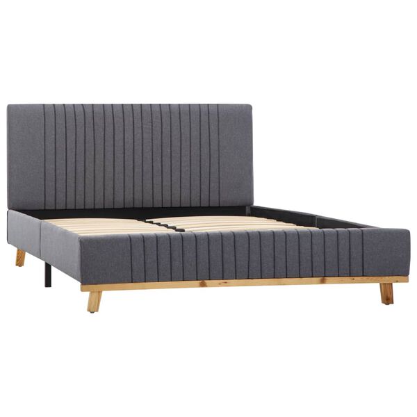 vidaXL Bedframe stof lichtgrijs 120x200 cm