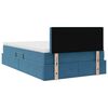 vidaXL Opbergbed met LED met matras met LED Blauw 120 x 190 cm Fluweel