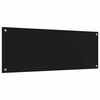 vidaXL Keuken Achterwand 2 pcs Zwart 110 x 40 cm gehard glas
