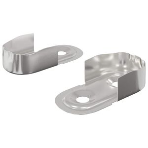 vidaXL Kast Stang Beugel 2 st Wit Zink 40 x 18 x 10 mm IJzer