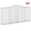vidaXL Schanskorven 7 st gewelfd 300x50x140/160 cm ijzer