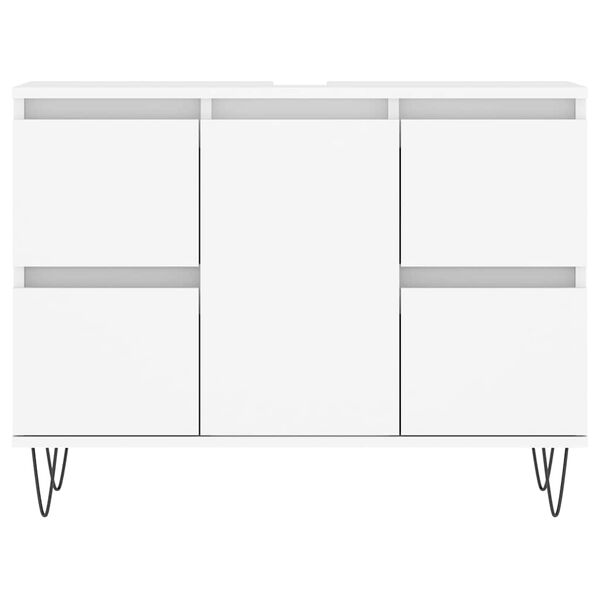vidaXL Badkamerkast 80x33x60 cm bewerkt hout wit