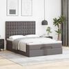 vidaXL Ottoman bed met matras 140x200cm kunstleer grijs