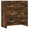 vidaXL Dressoir Gerookt eiken 75 x 33 x 80 cm Bewerkt hout