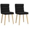 vidaXL Eetkamerstoelen 2 st stof zwart