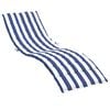 vidaXL Ligbedkussen gestreept oxford stof blauw en wit