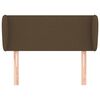 vidaXL Hoofdbord met randen 103x23x78/88 cm stof donkerbruin