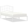 vidaXL Bedframe met hoofdbord metaal wit 100x190 cm