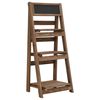 vidaXL Plantenstandaard 3-laags met bord 40x30x90 cm massief vurenhout