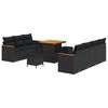 vidaXL Tuinbankenset 14 st 9-Aantal zitplaatsen Zwart poly rattan