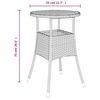 vidaXL 3-delige Bistroset met kussens poly rattan zwart
