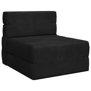 vidaXL Vouwbare Bankbed Zwart 70 x 80 x 60 cm Stof