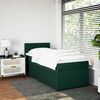 vidaXL Boxspring met matras fluweel donkergroen 90x190 cm