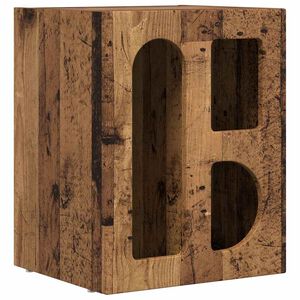 vidaXL Nachtkastje Oudhout 40 x 35 x 50 cm Bewerkt hout
