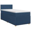 vidaXL Boxspringbed met matras met hoofdeinde Blauw 90 x 200 cm Stof