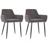 vidaXL Eetkamerstoelen 2 st fluweel donkergrijs