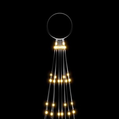 vidaXL Vlaggenmast kerstboom 310 LED's warmwit 300 cm