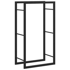 vidaXL Haardhoutrek 50x28x94 cm staal matzwart