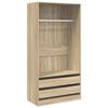 vidaXL Kledingkast 100x50x200 cm bewerkt hout sonoma eikenkleurig