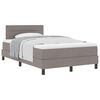 vidaXL Boxspringbed met hoofdeinde Taupe 120 x 200 cm Stof