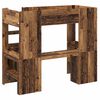 vidaXL Loft Bedframe met Bureau Oudhout 90 x 200 cm Bewerkt hout