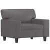 vidaXL Fauteuil 60 cm kunstleer grijs