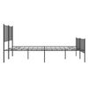 vidaXL Bedframe met hoofd- en voeteneinde metaal zwart 120x200 cm