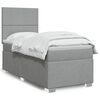 vidaXL Boxspring met matras stof lichtgrijs 90x190 cm