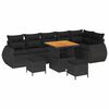 vidaXL Tuinbankenset 9 st Zwart poly rattan