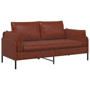 vidaXL 2-Zits Sofa Glanzend Bruin 188 x 81 x 89 cm Kunstleer