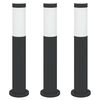vidaXL Bolderverlichting 3 stuks 50 cm RVS IP44