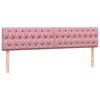 vidaXL Boxspring met matras fluweel roze 200x210 cm