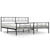 vidaXL Bedframe met hoofd- en voeteneinde metaal zwart 193x203 cm