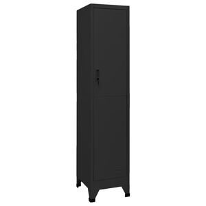 vidaXL Lockerkast 38x45x180 cm staal zwart