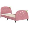 vidaXL Bedframe voor kinderen met hoofdbord Roze 80 x 200 cm Fluweel