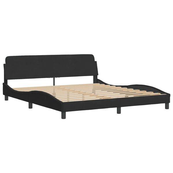 vidaXL Bedframe "Dover" 180x200 cm fluweel zwart