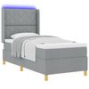 vidaXL Boxspringbed met matras Lichtgrijs 140 x 190 cm Stof