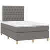 vidaXL Boxspring met matras stof donkergrijs 120x190 cm