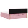 vidaXL Ottoman bed met matrassen 160x200cm fluweel roze