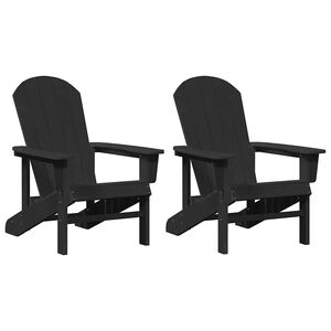 vidaXL Tuinstoel 2 st Zwart Polyetheen